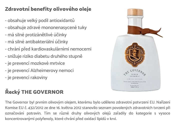 Zdravotní benefity olivového oleje